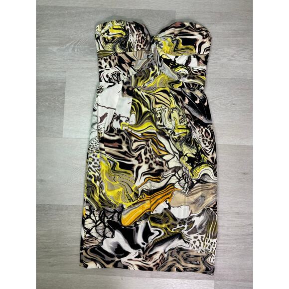 Leifsdottir Silk Strapless Dress Panther Play Size 4 Sexy Halloween Party - Picture 13 of 16